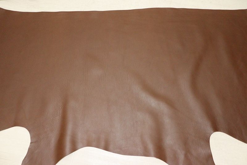 【注文品】栃木レザー　セミアニリン染めスムースヌメ　キャメル/生成り アンバーブラウン 170ds ヌメ革 牛革 イタリア レザー セミアニリン
