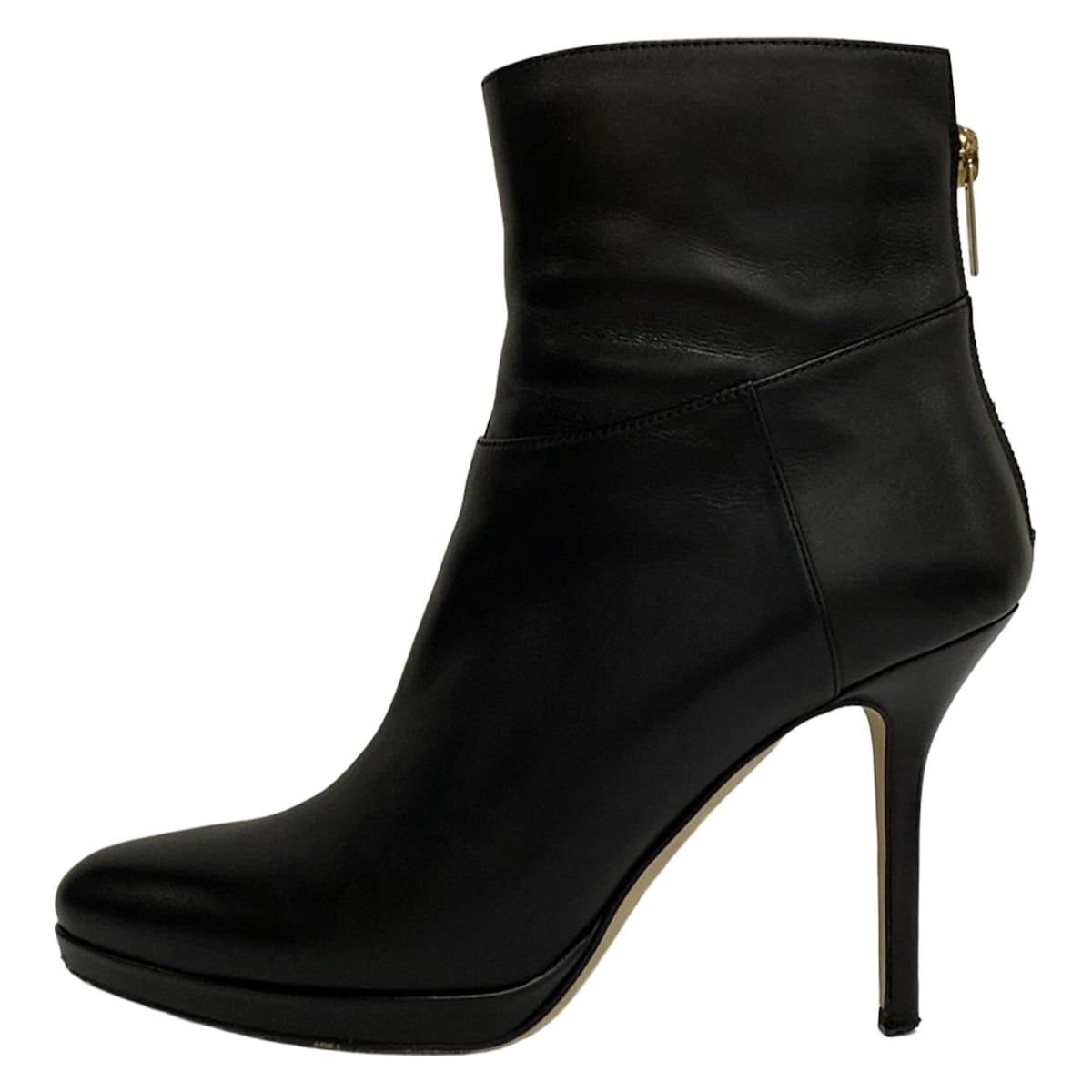 JIMMY CHOO(ジミーチュウ) ショートブーツ 36 レディース - 黒 レザー