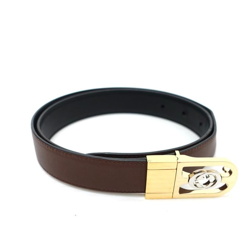 GUCCI インターロッキングGリバーシブルベルト 547734 Bランク 88