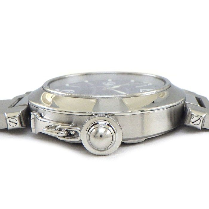 カルティエ Cartier 腕時計 パシャC ビッグデイト W31047M7 ブルー文字 