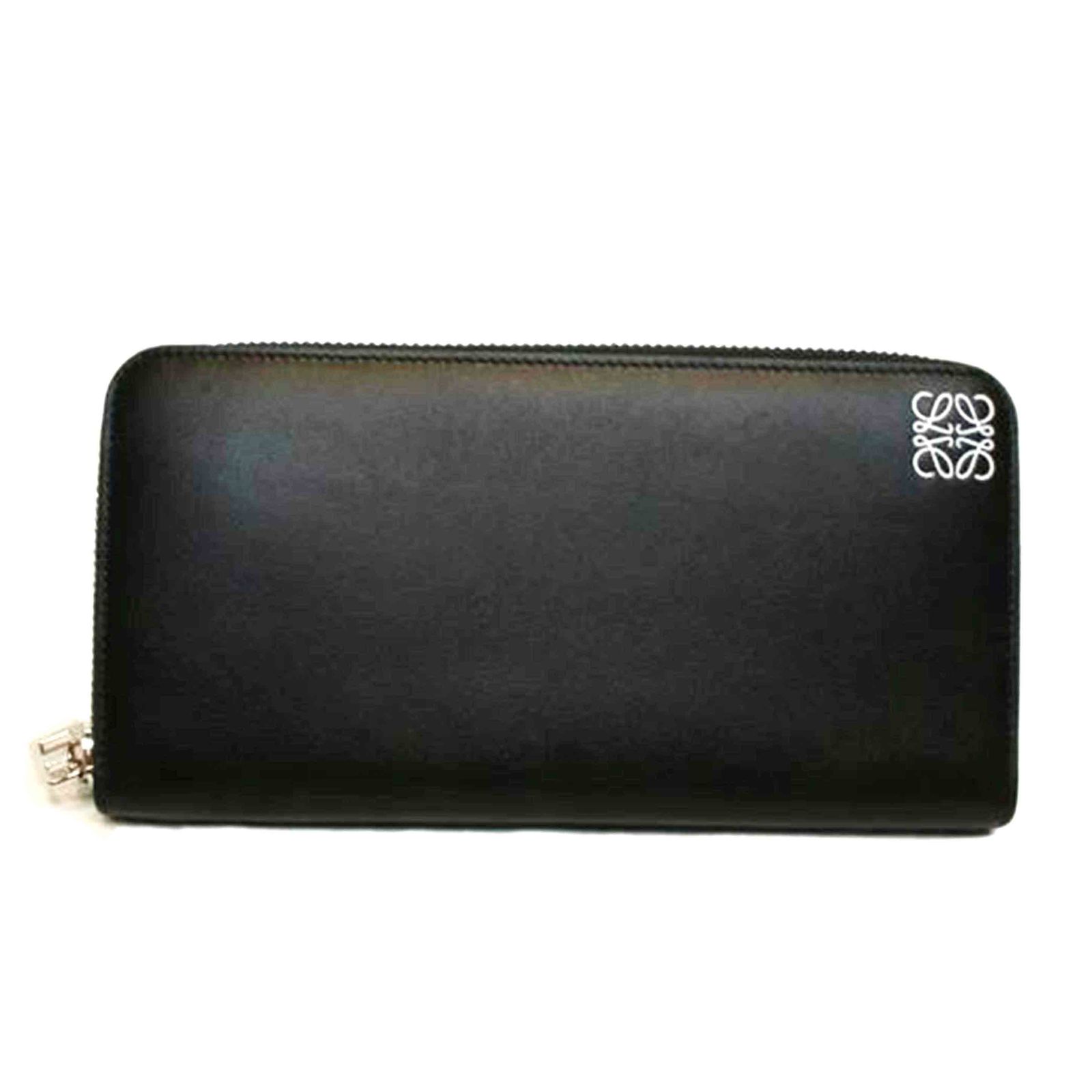 LOEWE アナグラムラウンドフスナーブラック Aランク 92