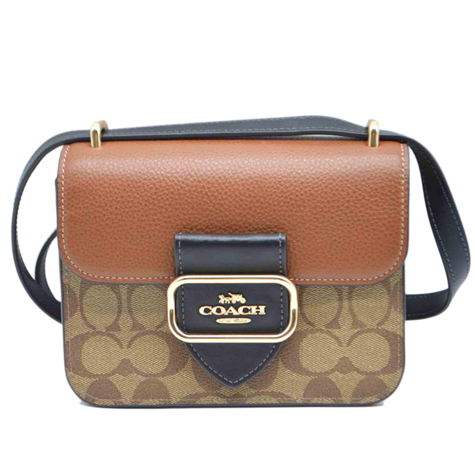 COACH シグネチャーモーガンカラーブロックレザーショルダー CL462 SAランク 89