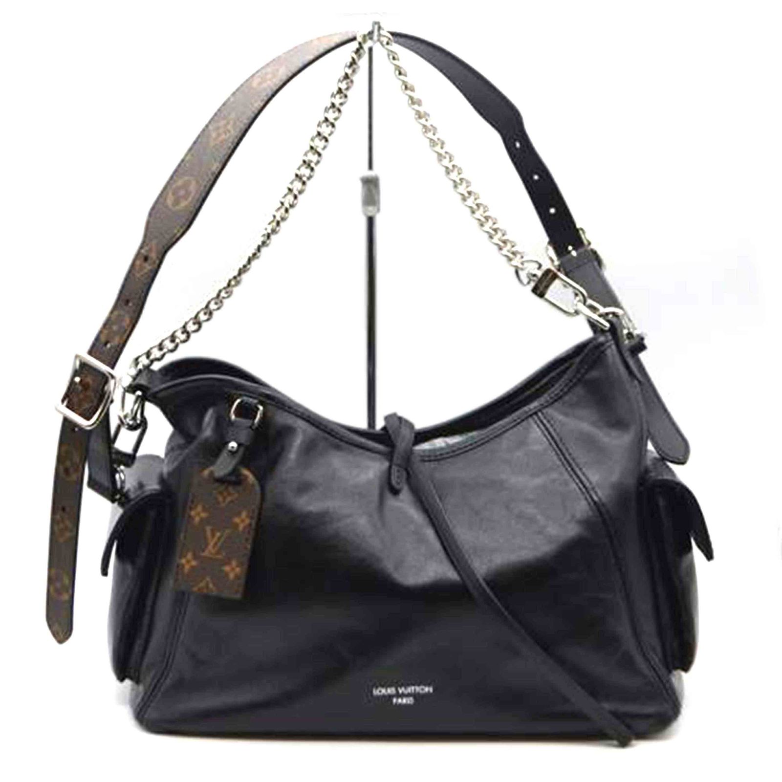 LOUIS VUITTON キャリーオール・カーゴバイブPM/ラムレザー/ノワール M24861 Aランク 89
