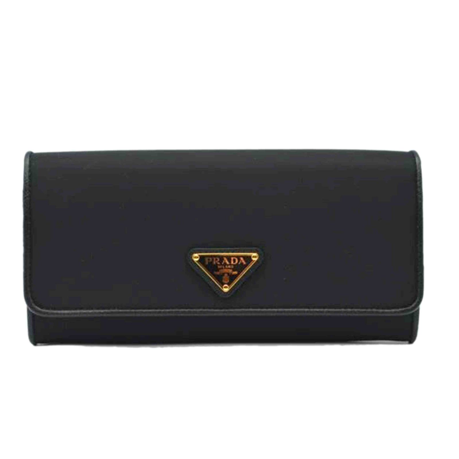 PRADA テスートナイロントライアングジップ長財布/ネロ 1MH132 Sランク 89