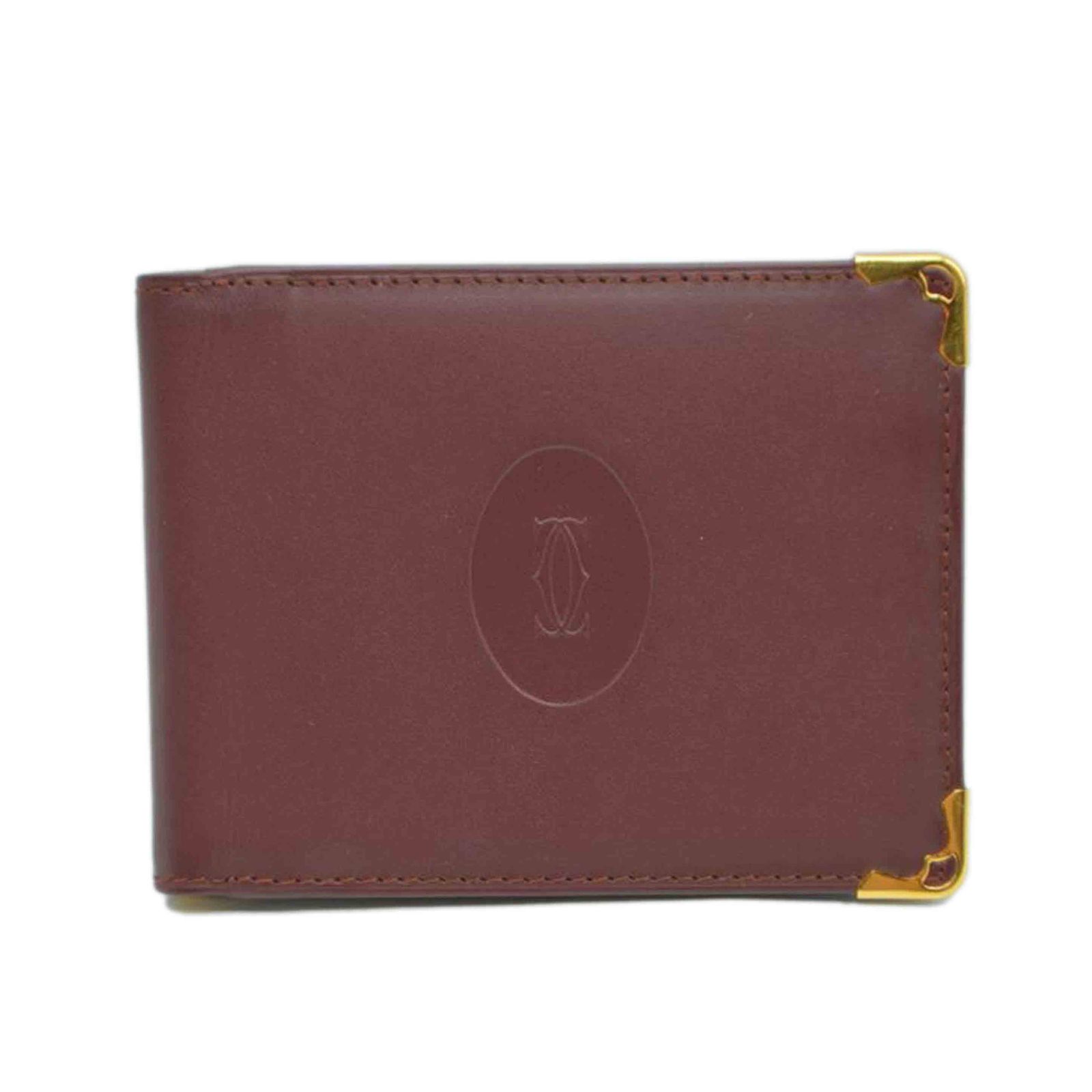 Cartier マストラインマネークリップレザー財布/ボルドー L3000113 A