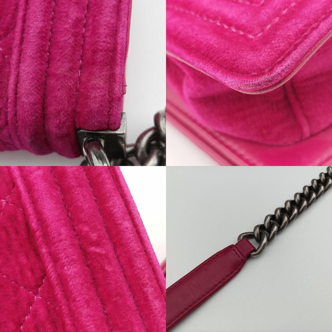 シャネルChanelボーイシャネル ローズ レッド ベロア A67416 17331264