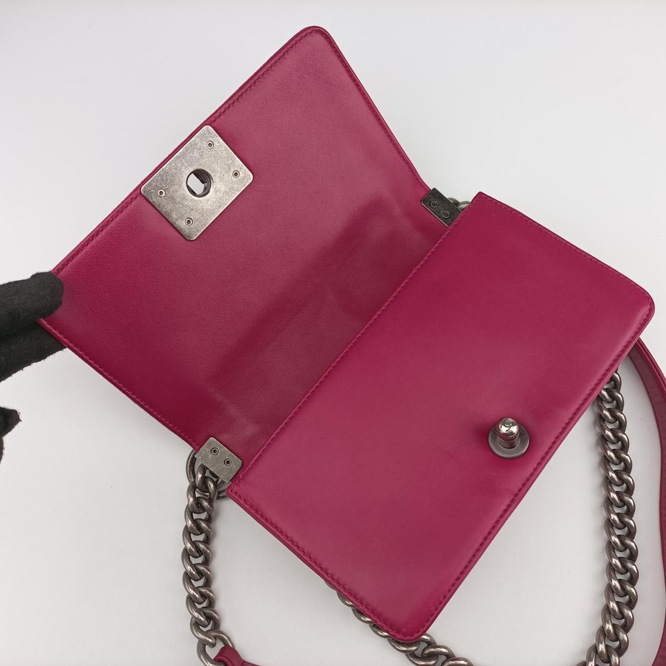 シャネルChanelボーイシャネル ローズ レッド ベロア A67416 17331264