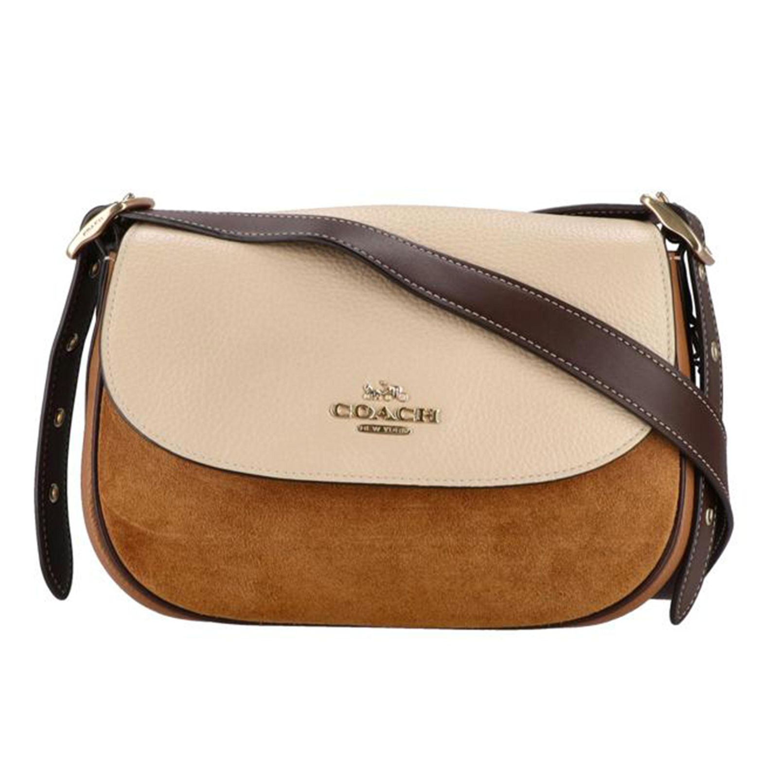 COACH メイシーサドルバッグカラーブロック CB895 Aランク 94