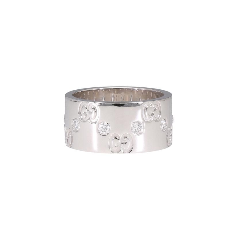 GUCCI 750WG/GGアイコンダイヤリング ｻｲｽﾞ:10 Aランク 91