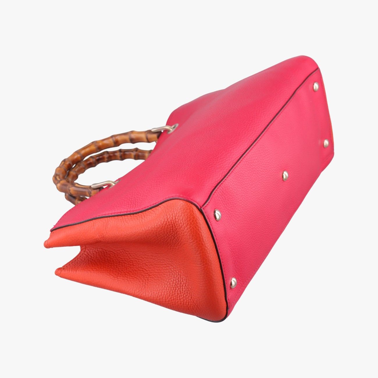 グッチGucciバンブーショッパー レッド×オレンジ レザー 323660