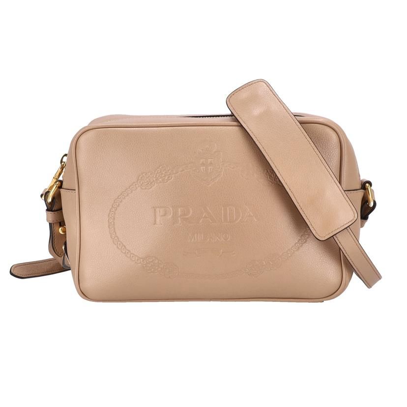 PRADA トライアングルロゴ/カーフレザーショルダーバッグ 1BH089 Aランク 91