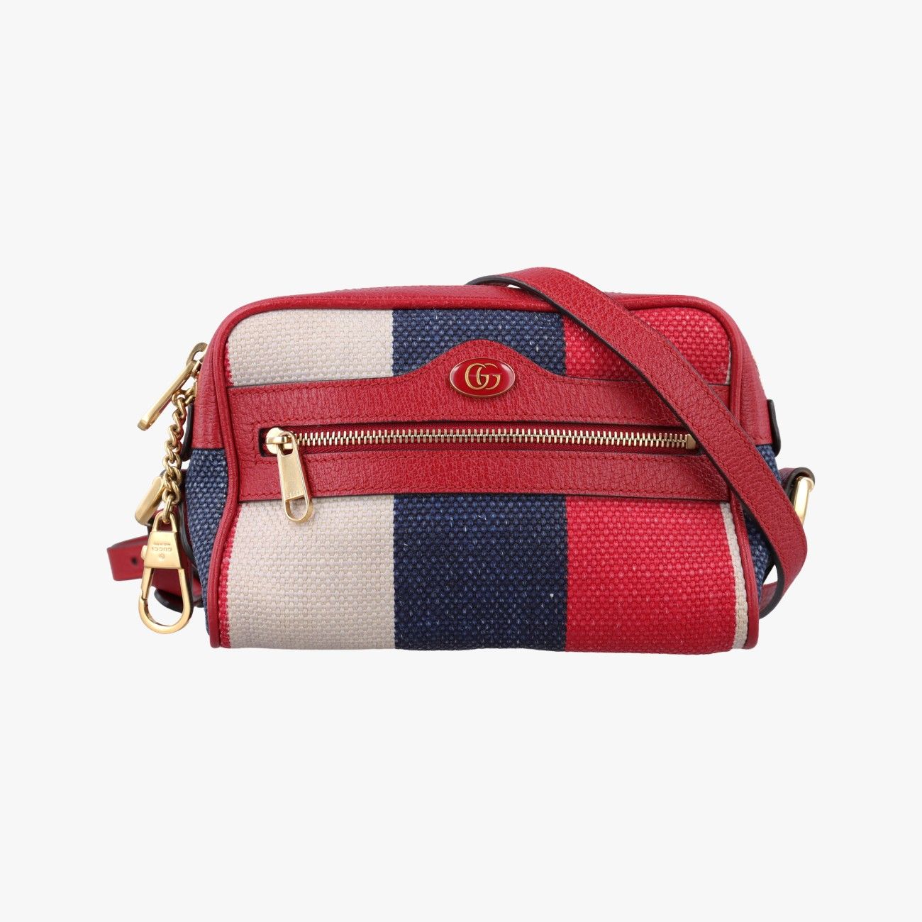 グッチGucciオフィディア レッド×ネイビー×アイボリー キャンバス×レザー 517350