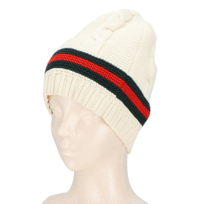 GUCCI シェリーライン/ケーブルニットキャップ 506755 Aランク 91