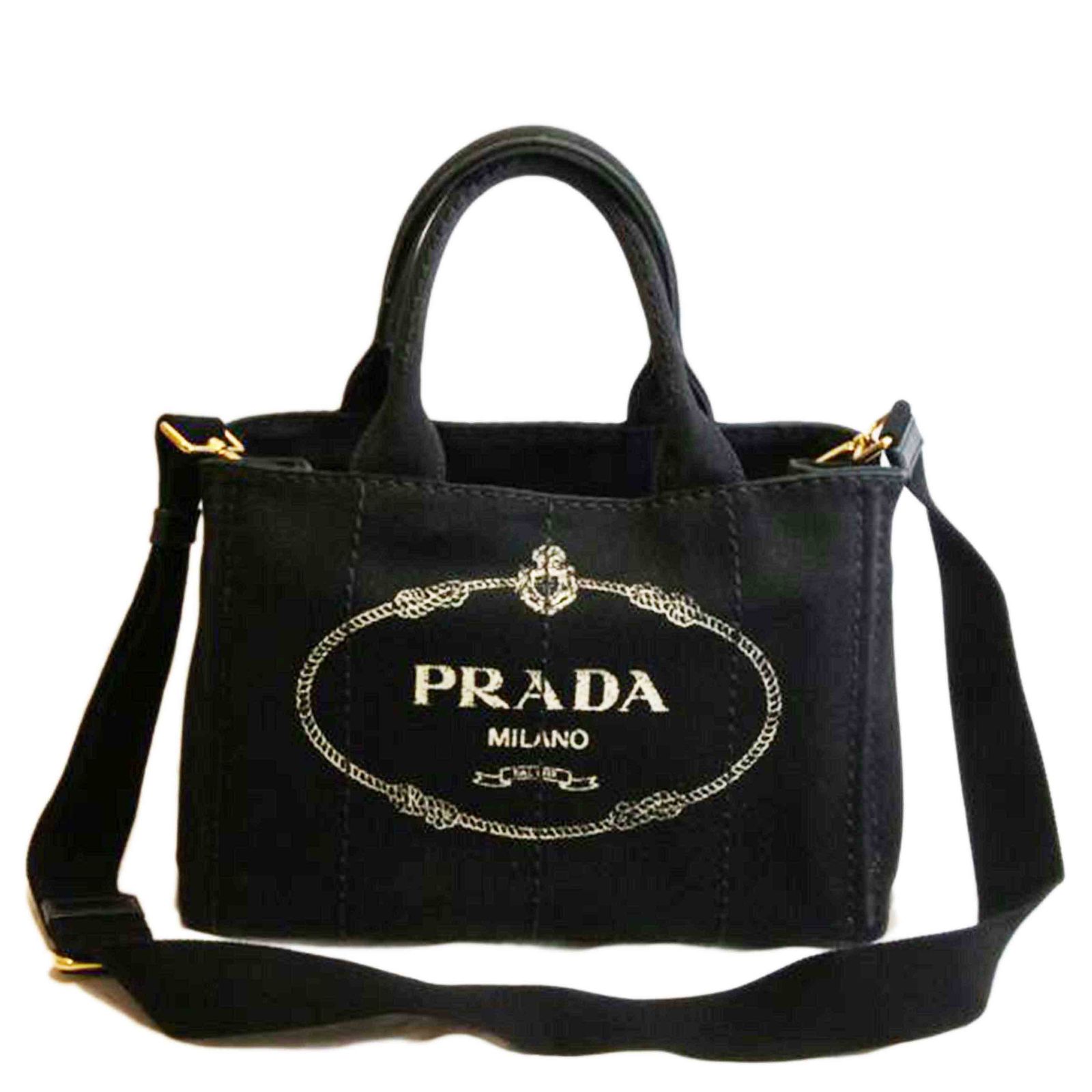 PRADA ミニカナパキャンバスブラック2WAY ABランク 92