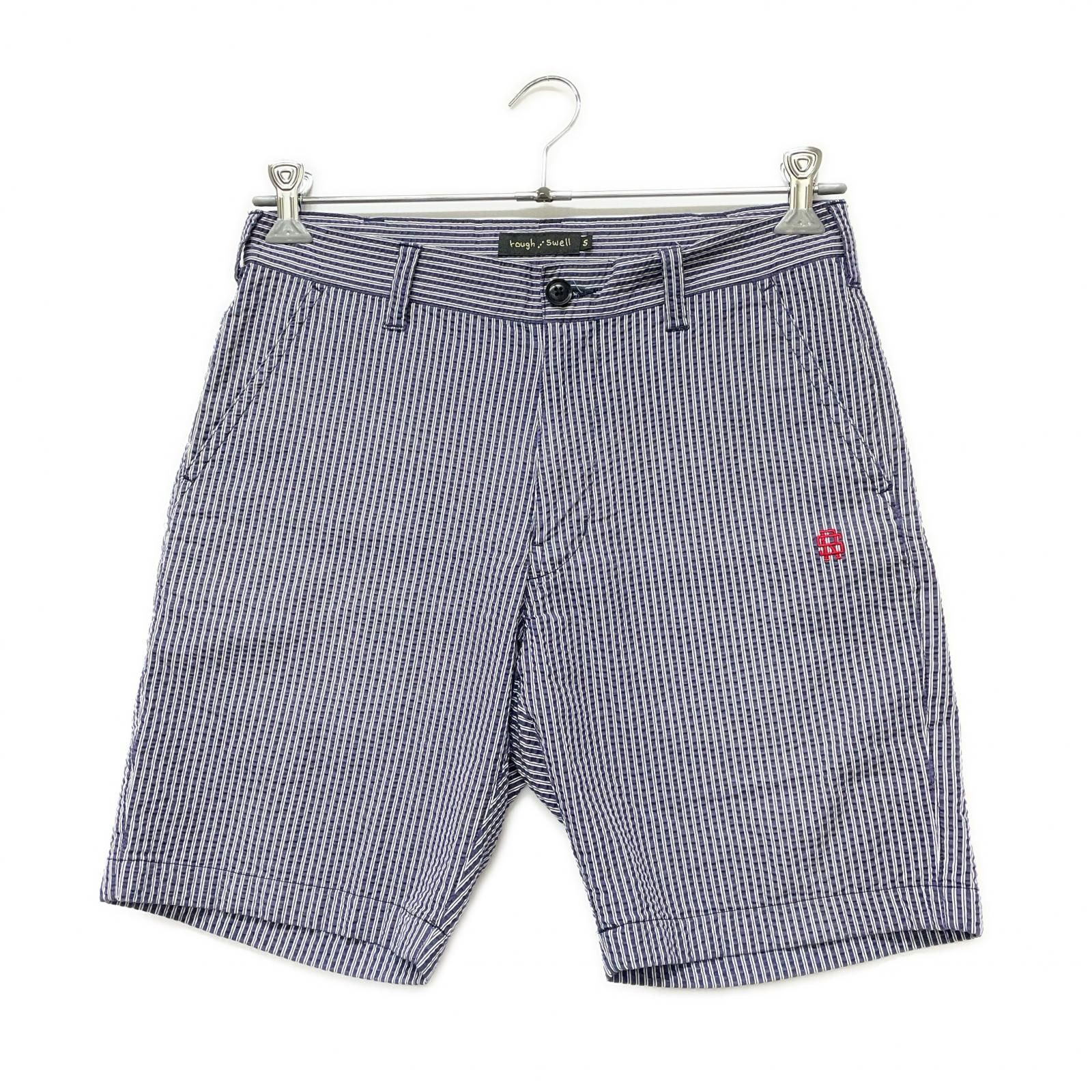 中古 メンズ ラフ＆スウェル rough&swell ハーフパンツ S 紺×白 シア