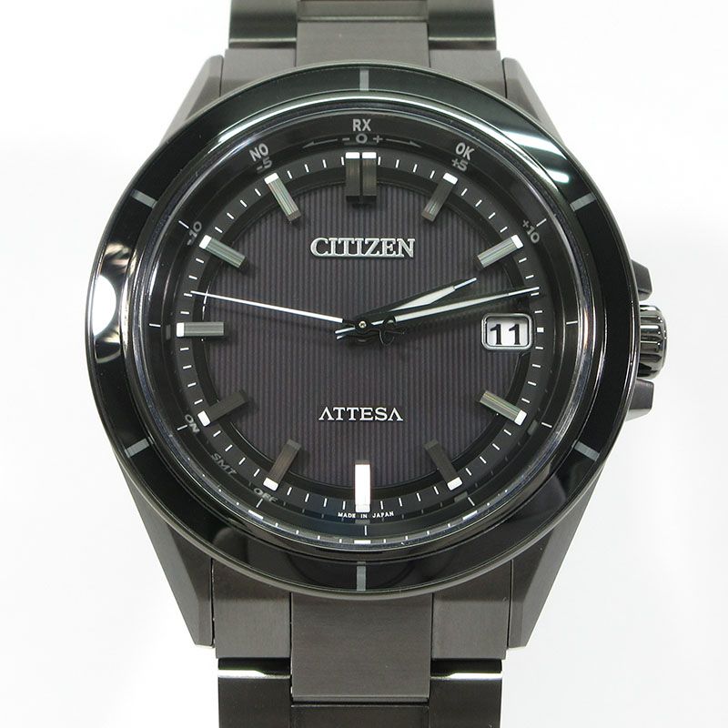 【三重本店】 中古 CITIZEN | シチズン CB3035-72E ATTESA ACT Line アテッサ アクトライン ブラックチタンシリーズ 腕時計 アナログ表示 ソーラー エコドライブ電波時計 ブラック 【131】