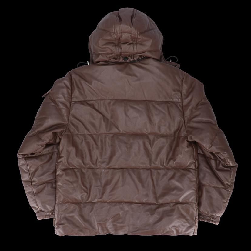 MONCLER レザーダウンジャケット/フーディー/茶タグ/アーカイブ G32 AB