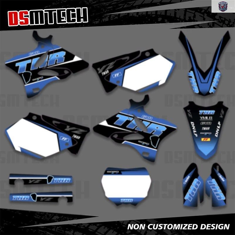 オートバイ用グラフィックデカールステッカーキット ヤマハ YZ125 YZ250 2002 - 05 06 07 08 2009 - 12-2014
