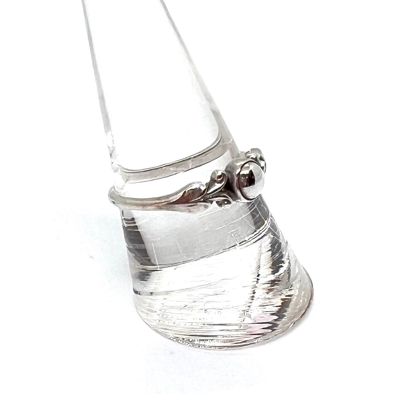 美品☆GEORG JENSEN ジョージジェンセン リング 55 16号 シルバー925 
