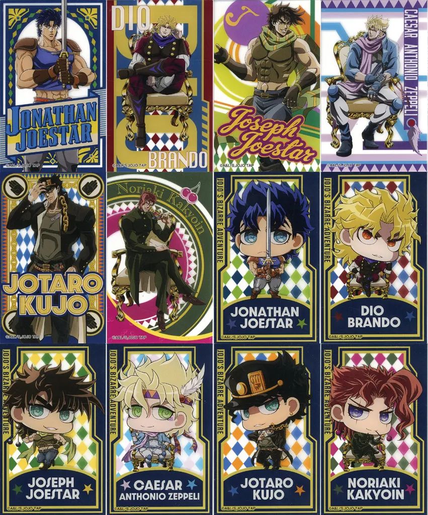 【中古】キャラカード 全12種セット 「ジョジョの奇妙な冒険 JOJO WORLD 3 アクリルカード A」