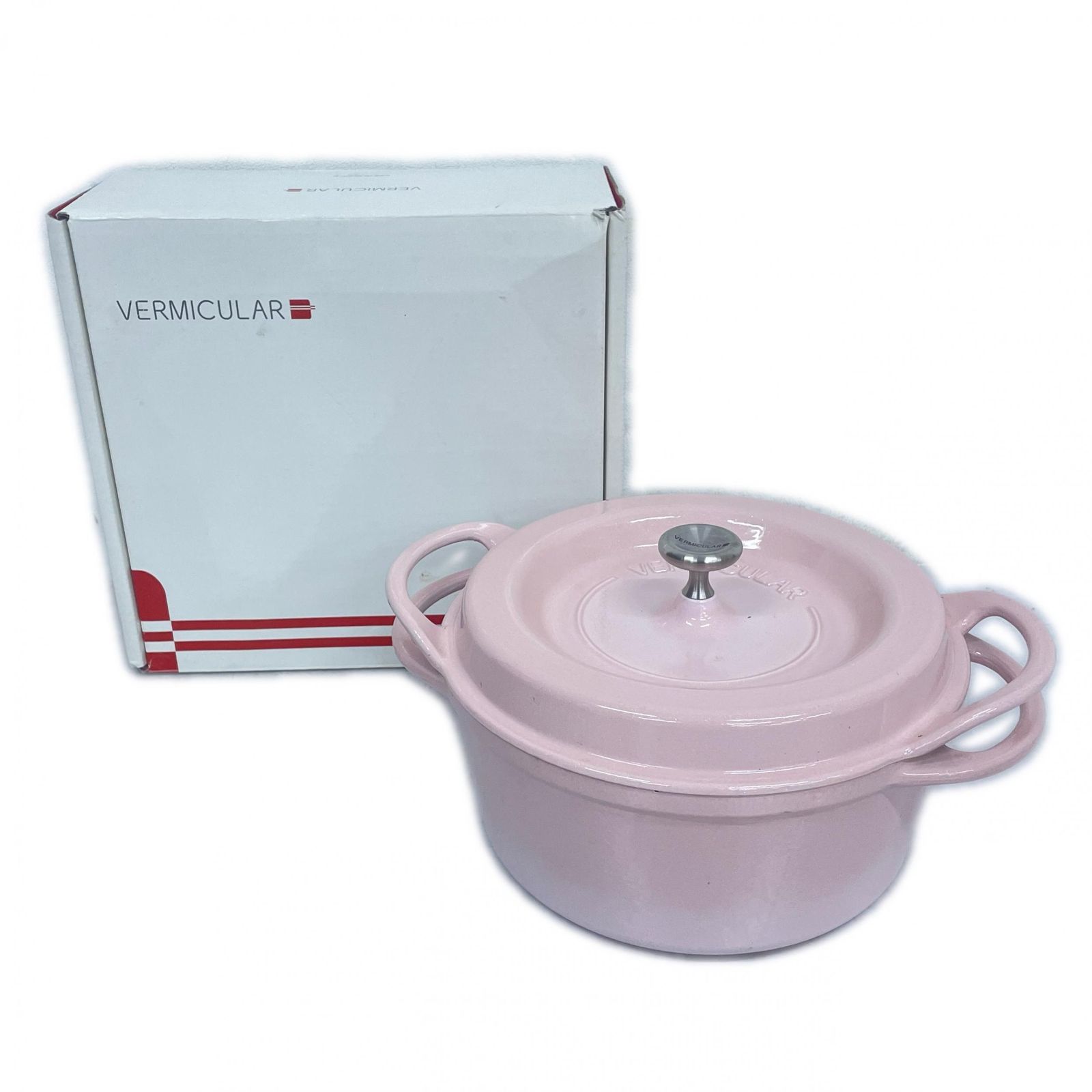 VERMICULAR バーミキュラ 無水鍋 22cmフライパン 陶器 ピンク 中古