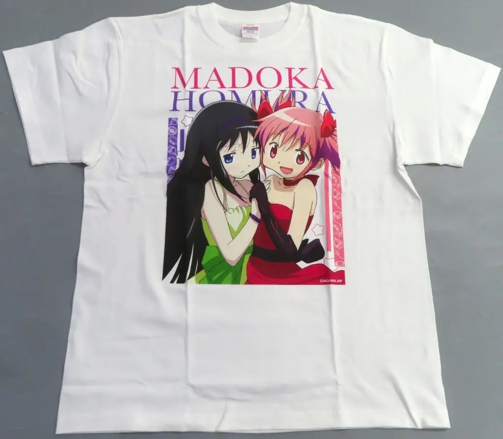 【中古】Tシャツ まどか＆ほむら 選べる!グラフィックTシャツ ホワイト フリーサイズ 「くじ引き堂 魔法少女まどか☆マギカ シリーズ オンラインくじvol.2」 S-1-1賞