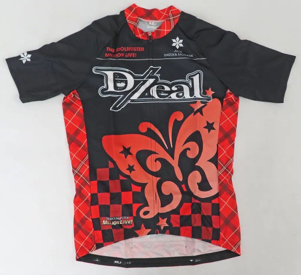 アイドルマスターミリオンライブ　サイクルジャージ 中古】衣類 D/Zeal サイクルジャージ ブラック×レッド Lサイズ