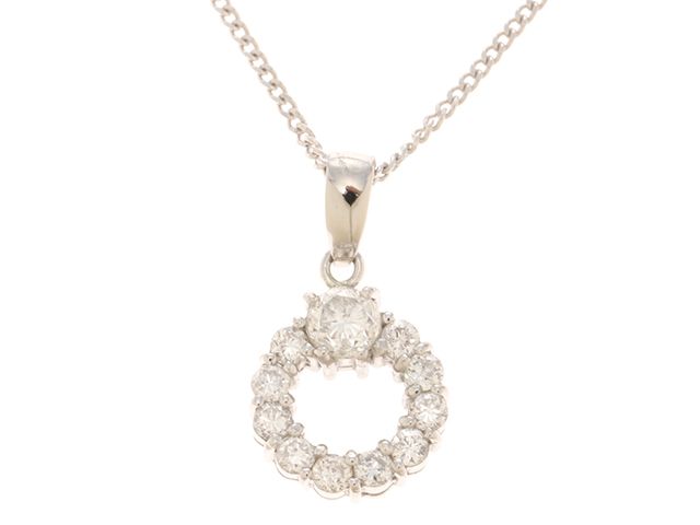 SEIKO JEWELRY セイコージュエリー ネックレス 貴金属･宝石 Pt900 Pt850 プラチナ ダイヤモンド 0.52ct レディース【中古】460