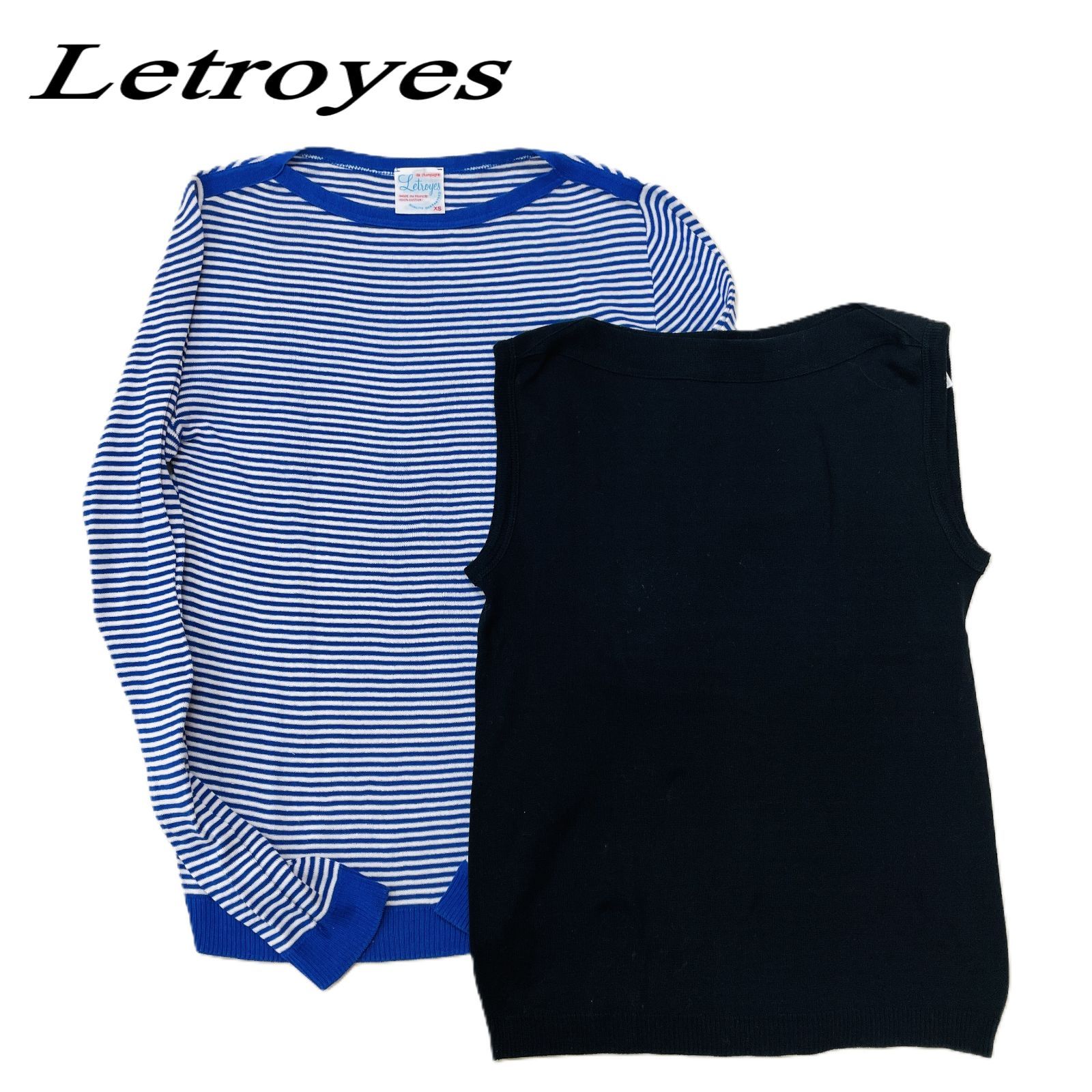 Letroyes ルトロワ 薄ニット 長袖 + ノースリーブ XS 2点SET - メルカリ