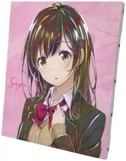 【中古】キャンバスボード・キャンバスアート 荻原沙優 Ani-Art キャンバスボード 「ひげを剃る。そして女子高生を拾う。」