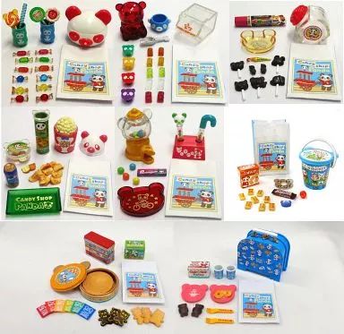 【中古】食玩 トレーディングフィギュア 全8種セット 「ミニコレ どうぶつ店長シリーズ パンダ店長のキャンディーショップ」