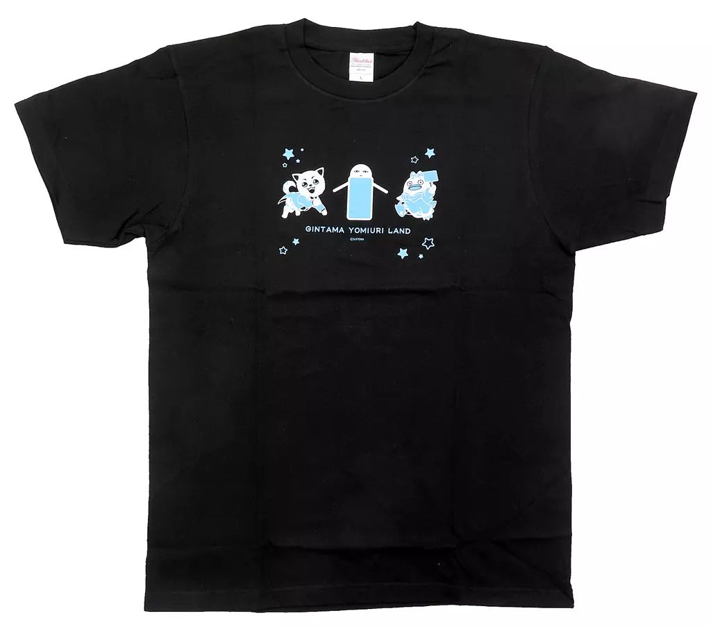 【中古】Tシャツ 定春＆ジャスタウェイ＆エリザベス Tシャツ ブラック フリーサイズ 「銀魂×よみうりランド ～よみラン60周年に、銀魂20周年が便乗だァァァ!!!～」