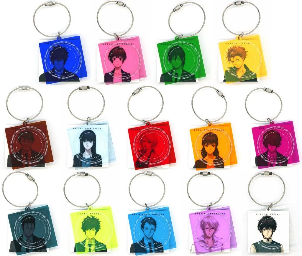 【中古】キーホルダー 全14種セット 「PSYCHO-PASS サイコパス 10周年記念 展覧会 CHROMESTHESIA SCOPE (クロメスタジア スコープ) レイヤードアクリルキーチャーム」
