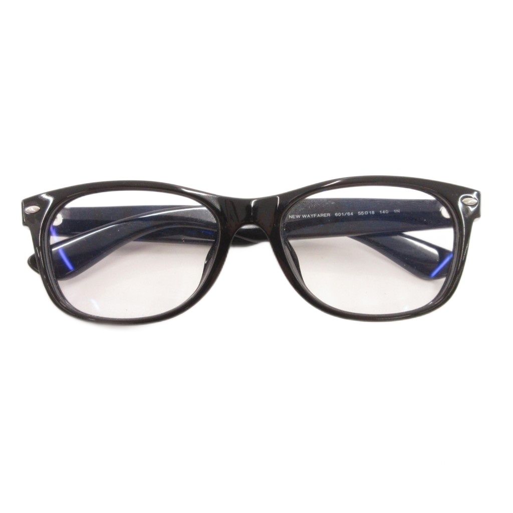 レイバン RAY BAN RB2132 レンズ社外品 ウェイファーラー ウェリントン サングラス 55口18 140 黒 ブラック /JS ■GY18
