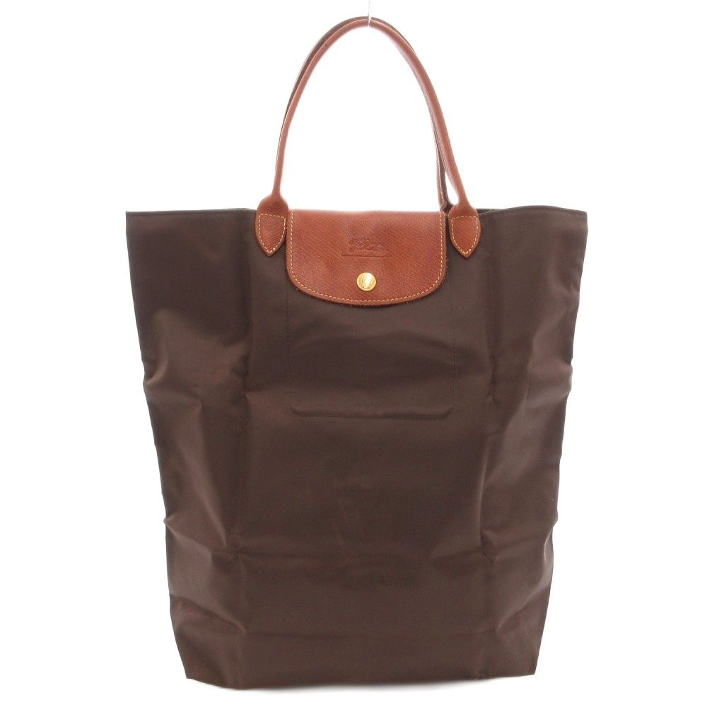 ロンシャン LONGCHAMP ル・プリアージュ トートバッグ 手提げ コンパクト ロゴ ナイロン 茶 ブラウン /FF ■GY18