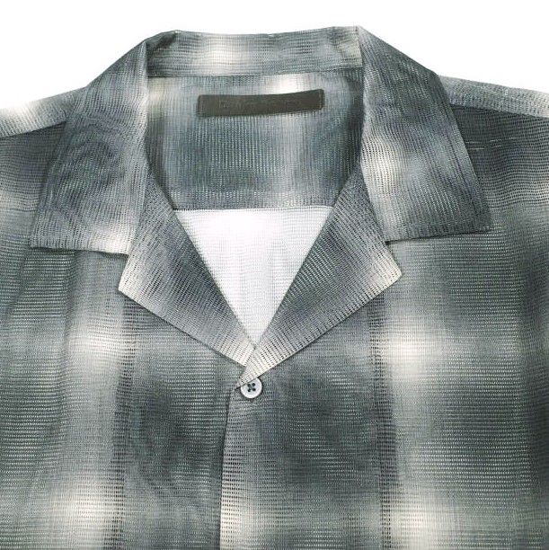 Danke Schon ダンケシェーン 25SS OMBRE CHECK MESH LONG SLEEVE SHIRT