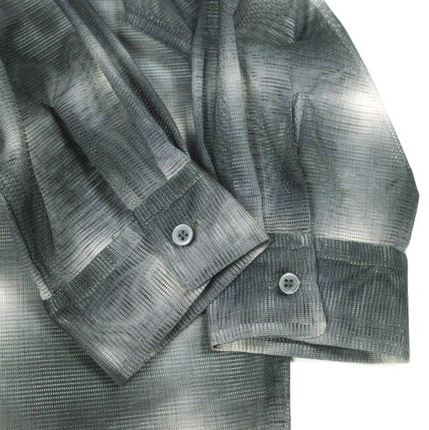 Danke Schon ダンケシェーン 25SS OMBRE CHECK MESH LONG SLEEVE SHIRT