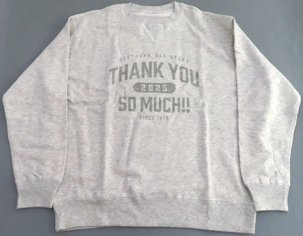 【中古】衣料雑貨 サザンオールスターズ スウェット 杢グレー XLサイズ 「サザンオールスターズ LIVE TOUR 2025『THANK YOU SO MUCH!!』」