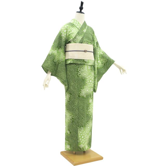 中古】 有松 浴衣 本場有松鳴海絞り 夏物 リサイクル ゆかた 絞り 木綿