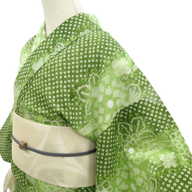 中古】 有松 浴衣 本場有松鳴海絞り 夏物 リサイクル ゆかた 絞り 木綿