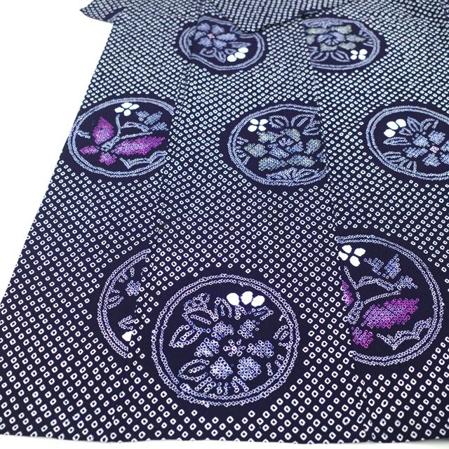 新古品】 有松 浴衣 本場有松鳴海絞り 夏物 未使用 ゆかた 絞り 木綿