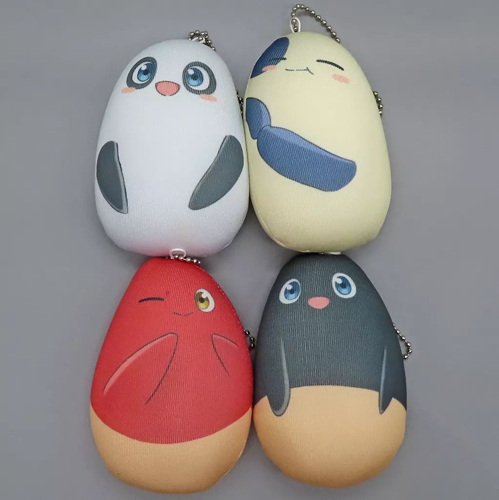 【中古】キーホルダー パンダ＆ブチ＆アカ＆クロ もちもち乳酸菌マスコット4個セット 「Blu-ray/DVD はたらく細胞!!」 ANIPLEX+全巻購入特典