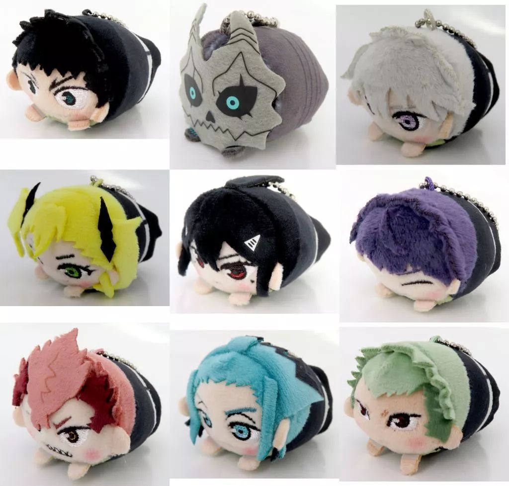 【中古】ぬいぐるみマスコット・ぬいぐるみバッジ 全9種セット 「怪獣8号 まめころりん ぬいぐるみマスコット vol.1」