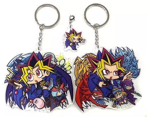 【中古】キーホルダー・マスコット(キャラクター) 闇遊戯＆武藤遊戯 アクリルつままれキーホルダーセット(JF限定 ミニ闇遊戯チャームつき) 「遊☆戯☆王デュエルモンスターズ」 ジャンプフェスタ2018グッズ