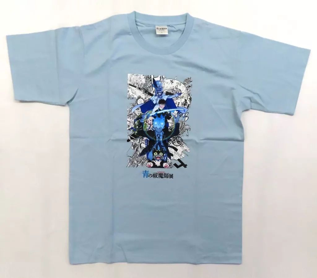 【中古】Tシャツ キービジュアル Tシャツ ライトブルー Lサイズ 「青の祓魔師展」