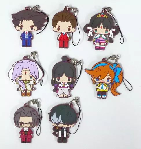 【中古】ストラップ(キャラクター) 全8種セット 「こえだらいずR ラバーストラップコレクション 逆転裁判6」
