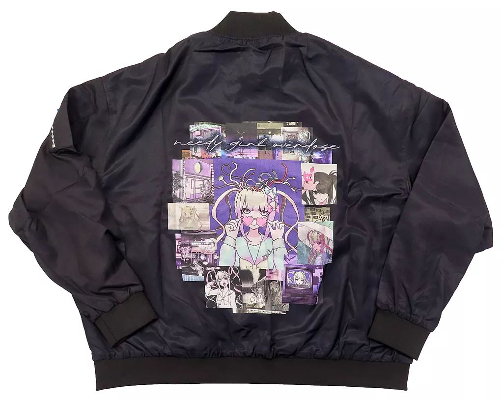 【中古】アウターウェア 超絶最かわてんしちゃん 2DMA-1ブルゾン ブラック XLサイズ 「NEEDY GIRL OVERDOSE ニディガ東西POPUPSTORE」