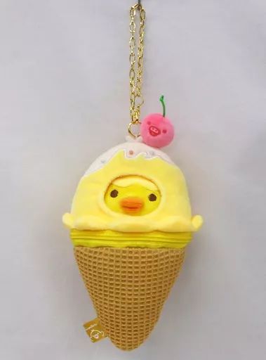 中古】雑貨 キイロイトリ(アイスクリーム) ぶらさげぬいぐるみ
