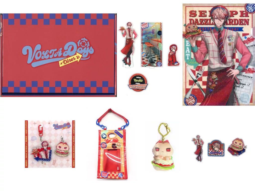 【中古】グッズセット セラフ・ダズルガーデン VOLTA Days × Diner セラフ・ダズルガーデンのわくわくたからばこ 「バーチャルYouTuber にじさんじ VOLTACTION」 アニメイトガールズフェスティバル2025グッズ