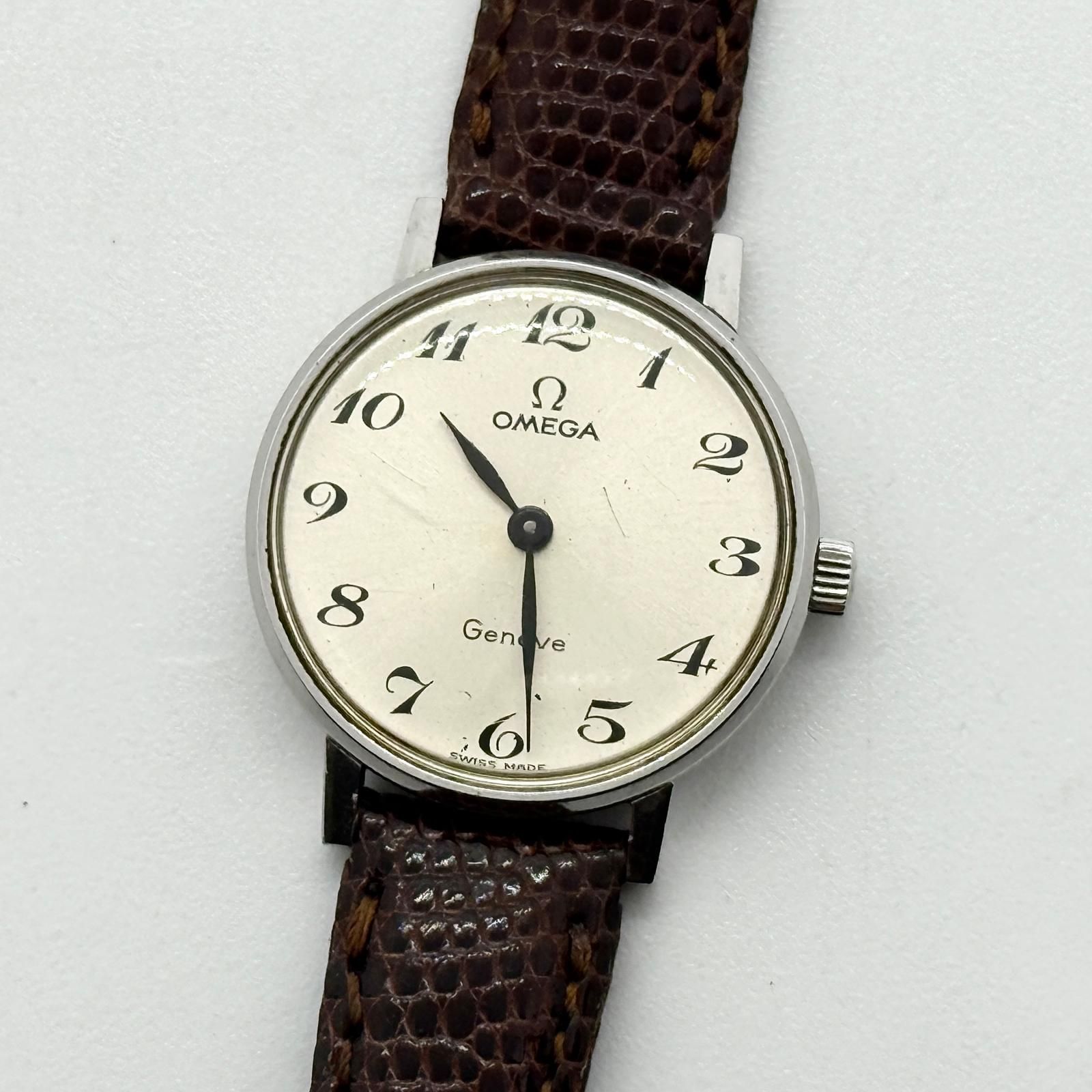 OMEGA オメガ Geneve ジュネーブ シルバー 手巻き レディース ヴィンテージ 腕時計 稼働品